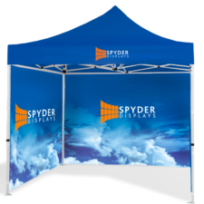 3x3m Outdoor Marquee with 3 fabric wall prints and Spyder branding