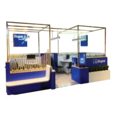 custom popup booth for a shopping centre